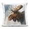 Stupell Industries Samuel Modern Moose Portrait Decorative Printed Throw Pillow, design by Linda Sperruzzi, 18 x 7 x 18
